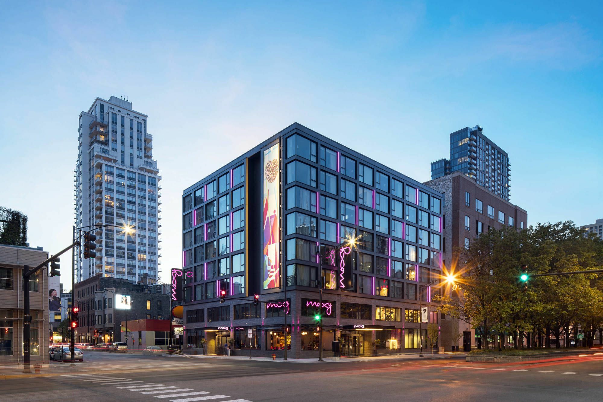 Hotel Moxy Chicago Downtown Exterior foto